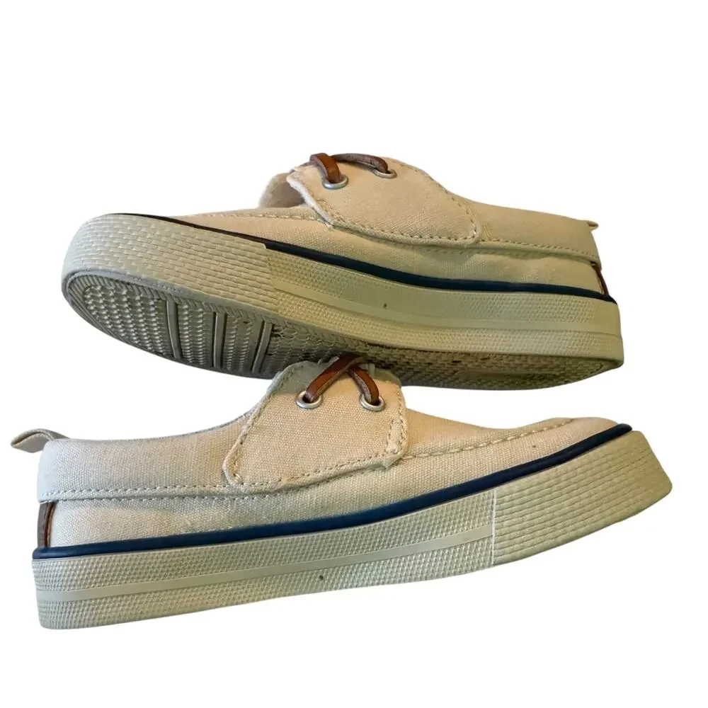 Gymboree Cream Off White Boys Boat Shoes Size 10